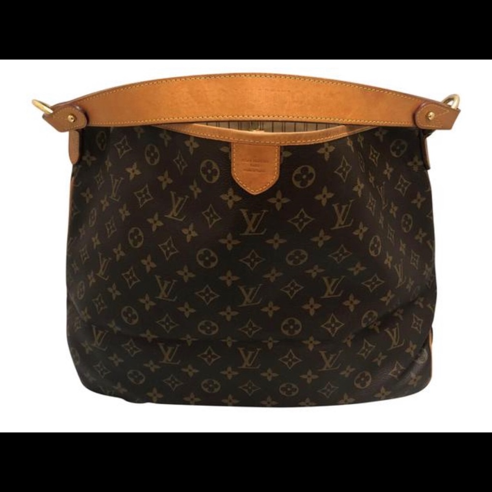 Delightful MM Brown Monogram Canvas Hobo Bag
